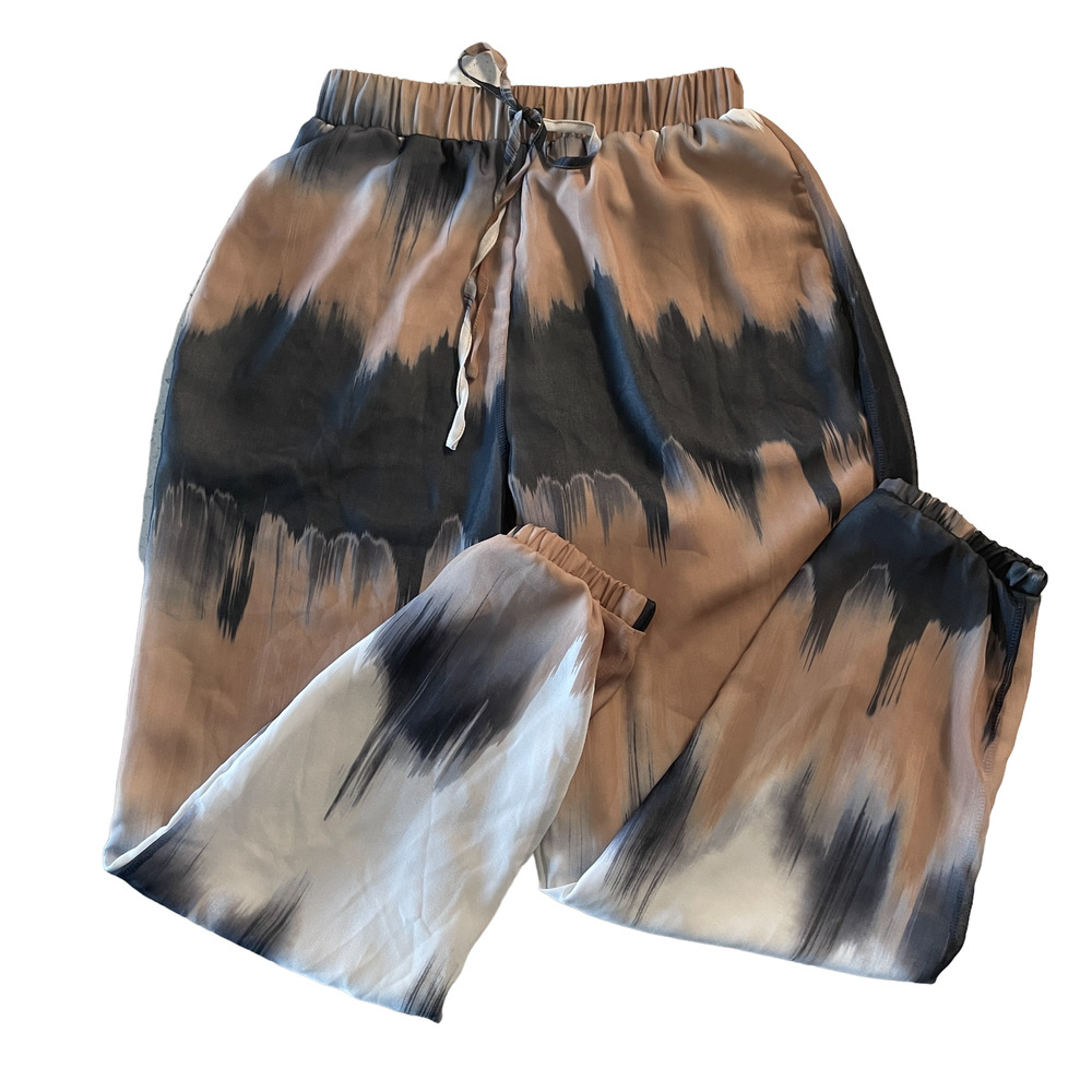 New York & Company Silk Brown, Black and White Jogger Pants Size XS